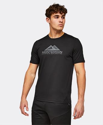 Monterrain Speed 2.0 Poly T-Shirt in Jet Black / Jet Black