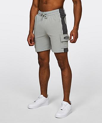 Nicce Revolve Pique Short in Circular Grey / Coal
