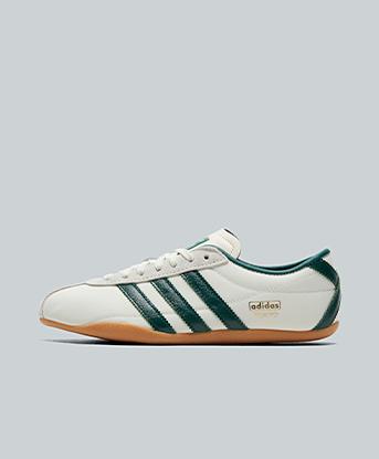 adidas Originals Womens Tokyo Trainer in Off White / Collegiate Green / Gold