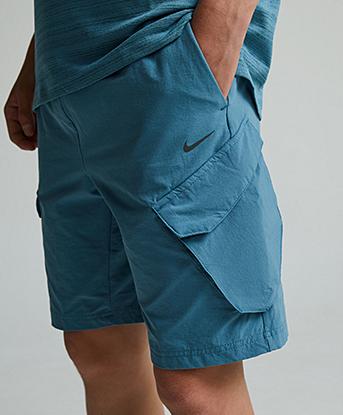 Nike Junior City Utility Cargo Short in Smokey Blue / Black