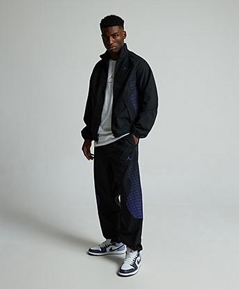 Jordan Sport Jam Warm Up Pant in Black / Purple Comet