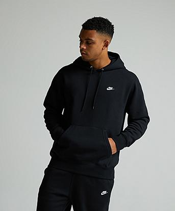 Nike Club Fleece Overhead Hoodie in Black
