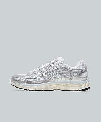 White / Metallic Silver / Blue Tint