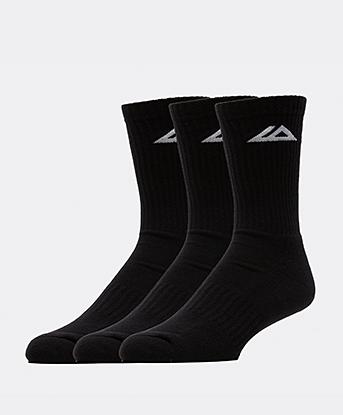 Trailberg Underpin 3 Pack Sock in Black / White
