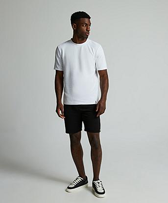 Celebre Space Texture T-Shirt in Optic White
