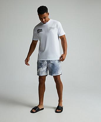 Dripmade Defiant AOP Swim Short in Mono Mix