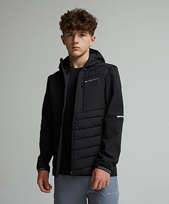 Monterrain Junior Realm Hybrid Jacket in Jet Black