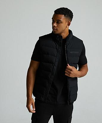 Metissier Loden 2.0 Puffer Gilet in Jet Black