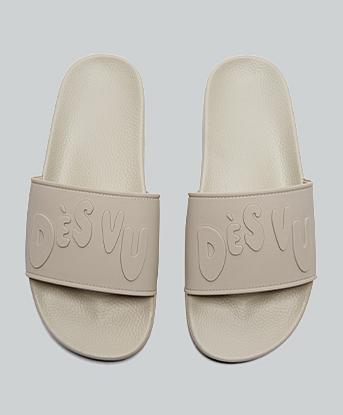 Dès Vu Womens Bubble Slide in Silver Lining / Silver
