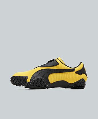 Puma Womens Mostro OG Trainer in Pele Yellow / Puma Black