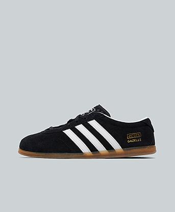adidas Originals Womens Gazelle Lo Pro Trainer in Core Black / Footwear White / Gum