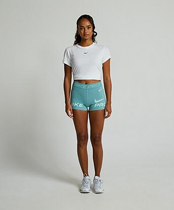 Nike Womens Pro 365 Mid Rise 3 Inch GRX Short in Cannon / Mint Foam / White