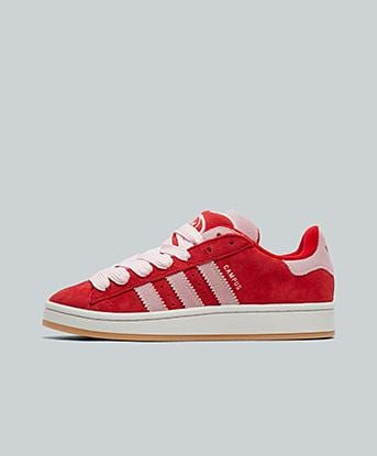 adidas Originals Womens Campus 00s Trainer in Better Scarlet / Clear Pink / Footwear White