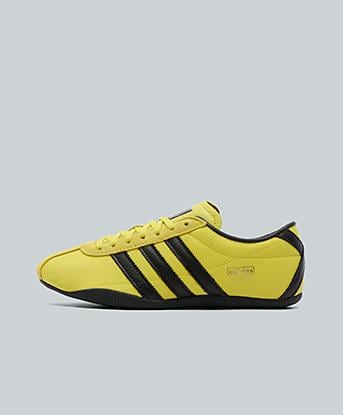 adidas Originals Womens Tokyo Trainer in Pure Sulfur / Dark Brown / Gold Metallic