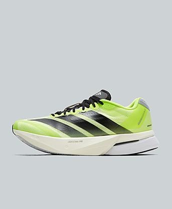 adidas Adizero Boston 13 Trainer in Lucid Lemon / Core Black / Halo Silver