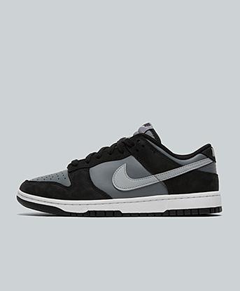Nike Dunk Low Retro Trainer in Black / Smoke Grey / White