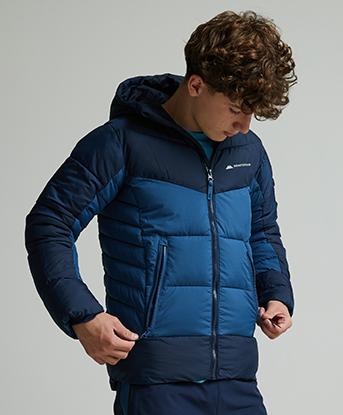 Monterrain Junior Apex 3.0 Puffer Jacket in Black Iris / Ensign Blue