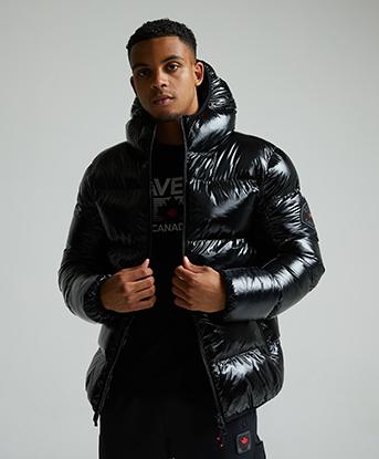 Zavetti Canada Palzino Puffer Jacket in Jet Black