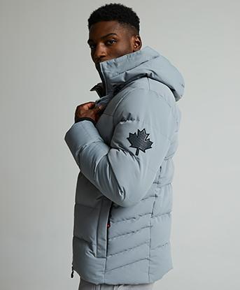 Zavetti Canada Paglia Puffer Parka Jacket in Sharkskin