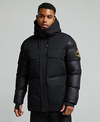Zavetti Canada Mantio Puffer Parka Jacket in Jet Black