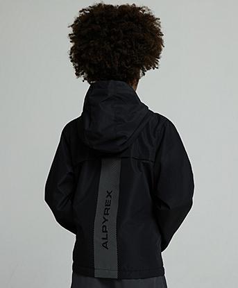 Alpyrex Nursery Astro Lined Windbreaker in Jet Black