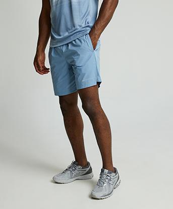 Monterrain Rush 2.0 Woven Running Short in Faded Denim
