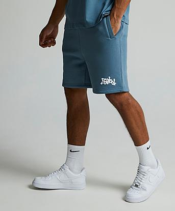 Faded Store Liquid Puff Fleece Short in Basalt