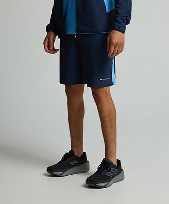 Monterrain Lyder 3.0 Woven Running Short in Black Iris / Azure Blue