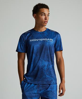 Monterrain Glacial 2.0 Reflective T-Shirt in Ensign Blue / Ballad Blue
