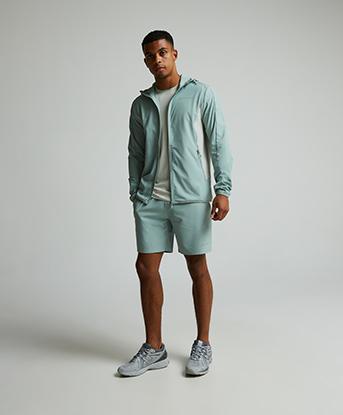 Monterrain Lyder 3.0 Woven Running Short in Iceberg Green / Mineral Grey