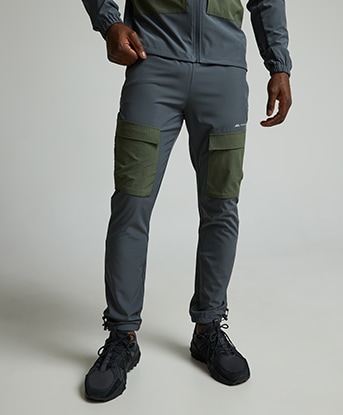 Monterrain District Woven Cargo Pant in Iron Gate / Beetle / Shadow Lime