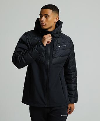 Monterrain Impact Hybrid Puffer Jacket in Black