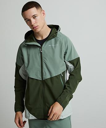 Monterrain Vault Woven Hoodie in Kombu Green / Seaspray / Mineral Grey