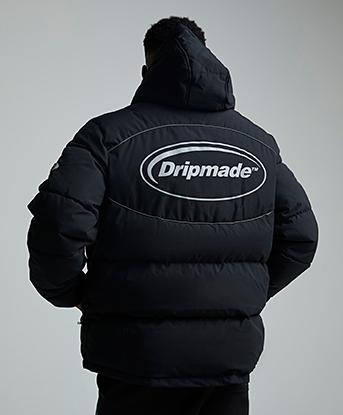 Dripmade Extremity Puffer Jacket in Jet Black