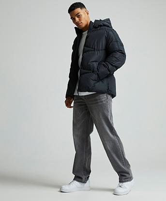 Alessandro Zavetti Finello Taped Puffer Jacket in Jet Black