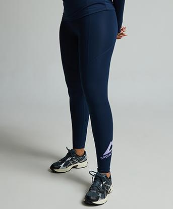 Monterrain Womens Glide 3.0 Legging in Dress Blues / Lavender