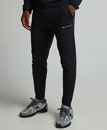 Monterrain Dinar Gridded Pant in Jet Black / Tangerine Tango