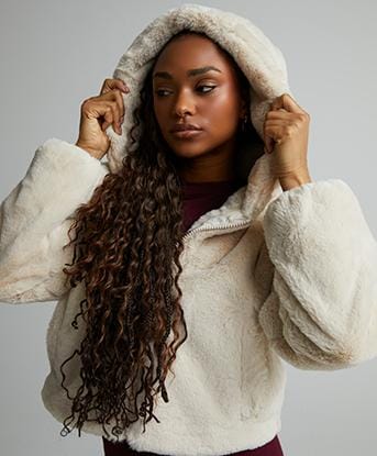 Forena Womens Mellina Faux Fur Coat in Dove
