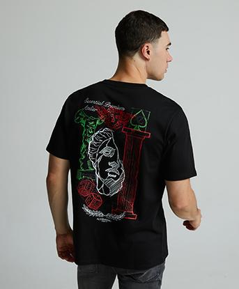 Alessandro Zavetti Vaticano T-Shirt in Jet Black