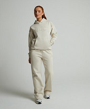 Nicce Womens Lunara Open Hem Jogger in SANDSHELL