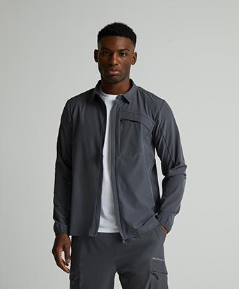Monterrain Cyclone Light Running Shirt in Iron Gate