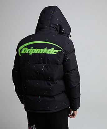 Dripmade Crook 4.0 Short Puffer Jacket in Jet Black