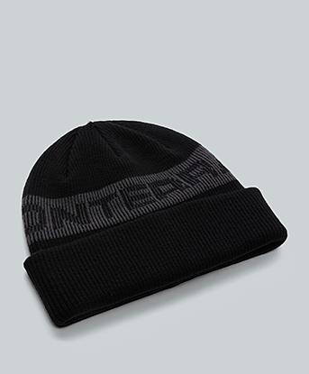 Monterrain Elbrus Knitted Beanie in Jet Black / Asphalt