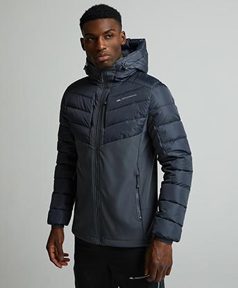 Monterrain Impact Hybrid Puffer Jacket in Iron Gate