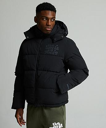 Lorenzo World Is Yours Puffer Jacket in Black
