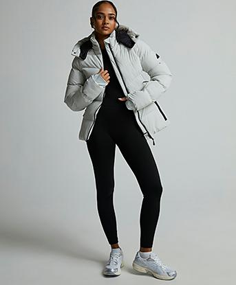 Alpyrex Womens Nordic Puffer Jacket in Glacier Grey