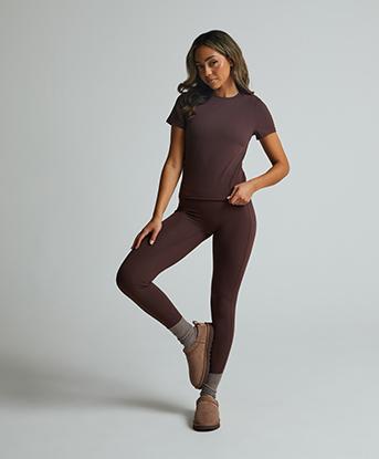Forena  Womens Smooth Like Butter 2.0 Legging in Puce