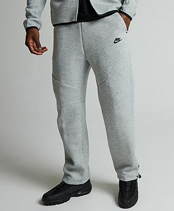 Nike Tech Fleece Open Hem Pant in Dark Grey Heather