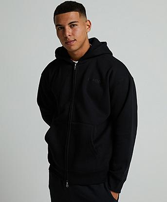 Established Studio Logo Zip Hoodie in Black