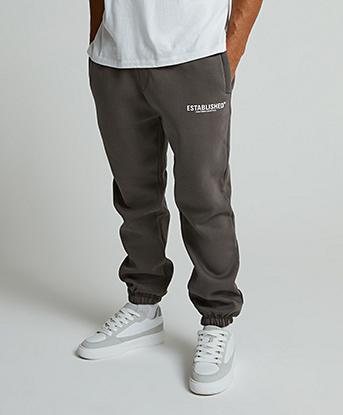 Established Studio Logo Cuff Jogger in Grey
